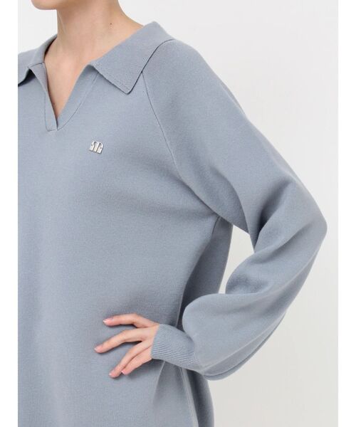 MURUA（ムルーア）の「スキッパーミニワンピース（ワンピース・レディース・ブルー/グレー/ブラック/アイボリー・FREE）」の6枚目の写真