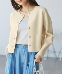 ROPE' PICNIC | 【WEB限定カラー:ブラック】ミラノリブ金ボタンニットカーディガン(カーディガン/ボレロ)