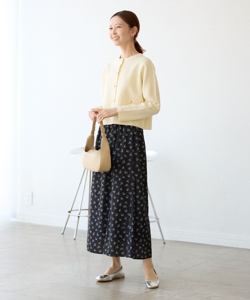 ROPE' PICNIC（ロペピクニック）の「ミラノリブ金ボタンニットカーディガン（カーディガン/ボレロ・レディース・ピンク/キナリ/ネイビー/ブラック/ホワイト系その他5・38）」の7枚目の写真