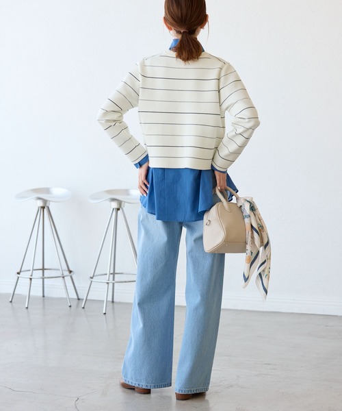 ROPE' PICNIC（ロペピクニック）の「ミラノリブ金ボタンニットカーディガン（カーディガン/ボレロ・レディース・ピンク/キナリ/ネイビー/ブラック/ホワイト系その他5・38）」の14枚目の写真