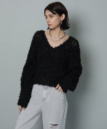 CADUNE（カデュネ）の「チュールヤーンメッシュニット（ニット