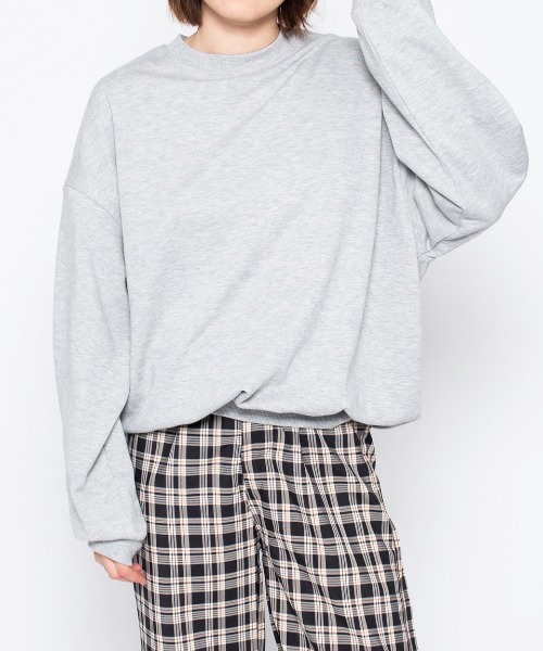 spiritoso（スピリトーゾ）の「【spiritoso】OURSELVESプリントビッグスウェットトレーナー(CP)（スウェット・レディース・杢グレー/スミクロ/グリーン系その他/ホワイト系その他・FREE）」の15枚目の写真