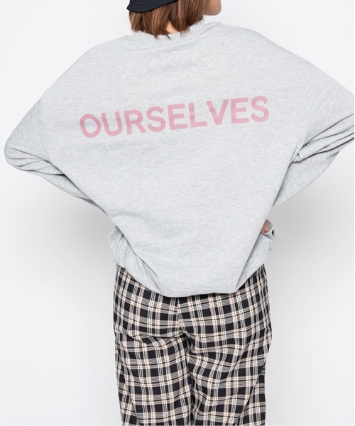 spiritoso（スピリトーゾ）の「【spiritoso】OURSELVESプリントビッグスウェットトレーナー(CP)（スウェット・レディース・杢グレー/スミクロ/グリーン系その他/ホワイト系その他・FREE）」の14枚目の写真