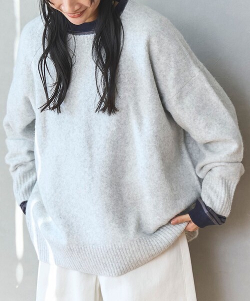 セール】【ヘビロテ確定】フラッフィークルーネックニットプルオーバー