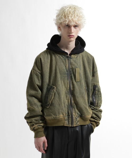 HARE（ハレ）の「フードドッキングMA-1(HARE)（MA-1・メンズ・グレー系その他/ブラック系その他・FREE）」の10枚目の写真