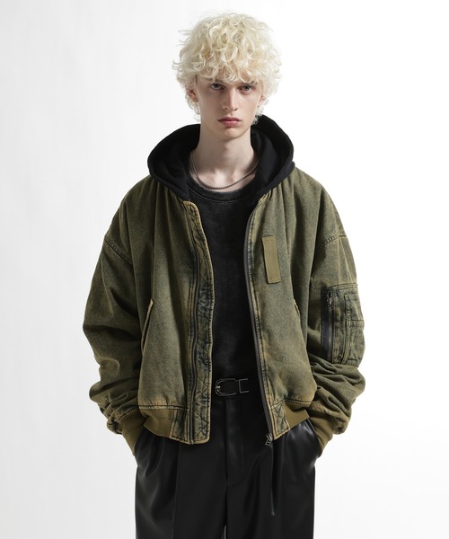 HARE（ハレ）の「フードドッキングMA-1(HARE)（MA-1・メンズ・グレー系その他/ブラック系その他・FREE）」の12枚目の写真