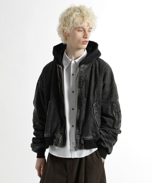 HARE（ハレ）の「フードドッキングMA-1(HARE)（MA-1・メンズ・グレー系その他/ブラック系その他・FREE）」の7枚目の写真