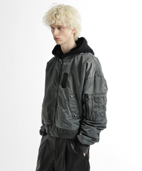 HARE（ハレ）の「フードドッキングMA-1(HARE)（MA-1・メンズ・グレー系その他/ブラック系その他・FREE）」の9枚目の写真