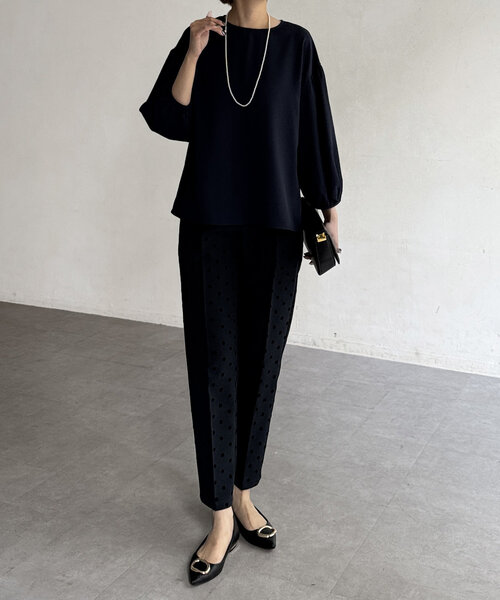 Chez toi(シェトワ)の「【セレモニー対応可】シンプルブラウス(シャツ/ブラウス・レディース・ネイビー/オフホワイト・FREE)」の17枚目の写真