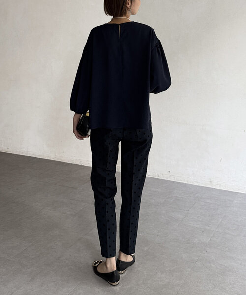 Chez toi(シェトワ)の「【セレモニー対応可】シンプルブラウス(シャツ/ブラウス・レディース・ネイビー/オフホワイト・FREE)」の15枚目の写真