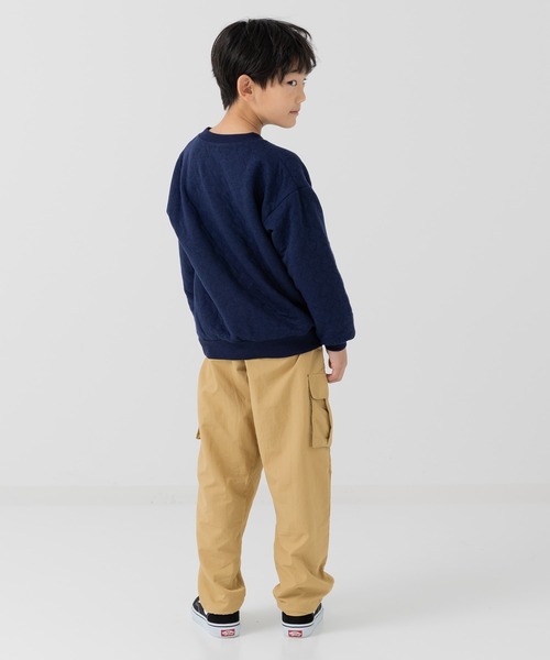chil2（チルツー）の「ナイロン ワイドカーゴパンツ（カーゴパンツ・キッズ・ベージュ/カーキ/クリーム/ブラック・120cm/150cm/140cm/160cm/100cm/110cm/130cm）」の6枚目の写真