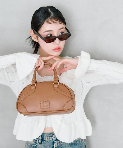 OLIVE des OLIVE（オリーブデオリーブ）の「フォックス型サングラス（メガネ・レディース・ダークブラウン・FREE）」の2枚目の写真