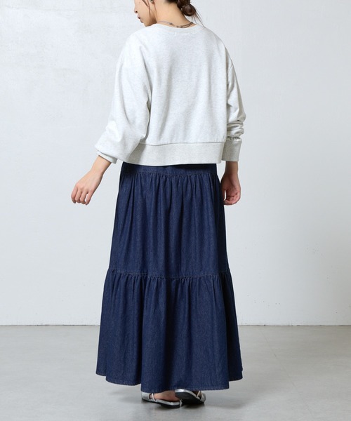 COLONY 2139（コロニートゥーワンスリーナイン）の「デニムティアードボタンスカート（デニムスカート・レディース・サックスブルー/ネイビー・SMALL/MEDIUM）」の9枚目の写真