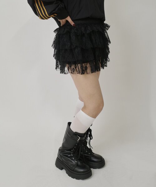 WHO'S WHO gallery(フーズフーギャラリー)の「レーススカート(スカート・レディース・ホワイト/ブラック・FREE)」の6枚目の写真