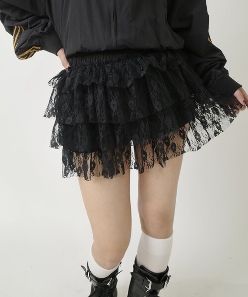 WHO'S WHO gallery(フーズフーギャラリー)の「レーススカート(スカート・レディース・ホワイト/ブラック・FREE)」の7枚目の写真