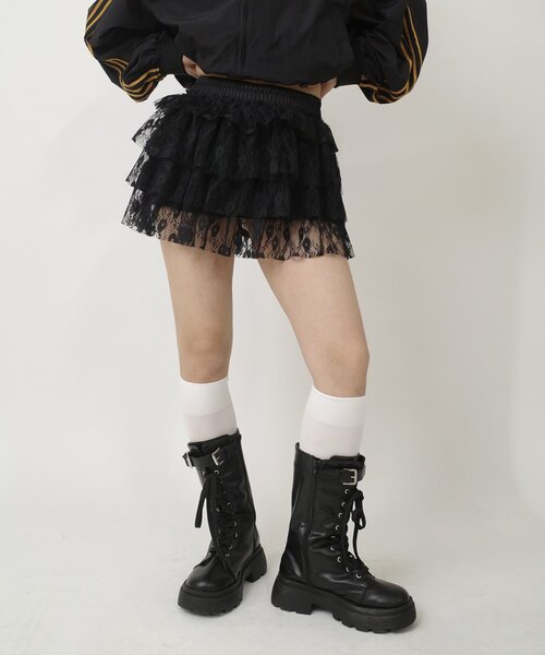 WHO'S WHO gallery(フーズフーギャラリー)の「レーススカート(スカート・レディース・ホワイト/ブラック・FREE)」の8枚目の写真