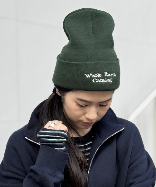 INFIELDER DESIGN(インフィールダーデザイン)の「【INFIELDER DESIGN / インフィールダーデザイン】embroidery WEC BEANIE(ニットキャップ/ビーニー・レディース・グリーン/ネイビー・FREE)」の9枚目の写真
