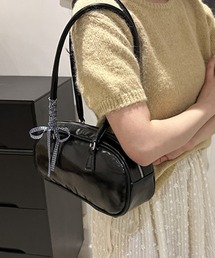 セール】リボン付きレザー調ショルダーバッグ（ショルダーバッグ