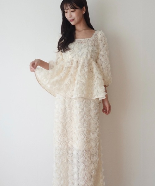 ME COUTURE DEICY ブルーミングエンブロイダリースカート セール】エンブロイダリーレーススカート（スカート）｜DEICY