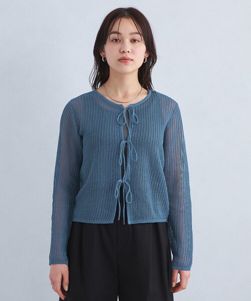 セール】メッシュ 2WAY プルオーバー ニット -ウォッシャブル