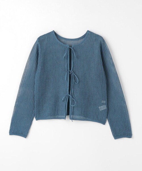 green label relaxing(グリーンレーベルリラクシング)の「メッシュ 2WAY プルオーバー ニット -ウォッシャブル-(ニット/セーター・レディース・ブラック/ナチュラル/コバルトブルー・FREE)」の19枚目の写真