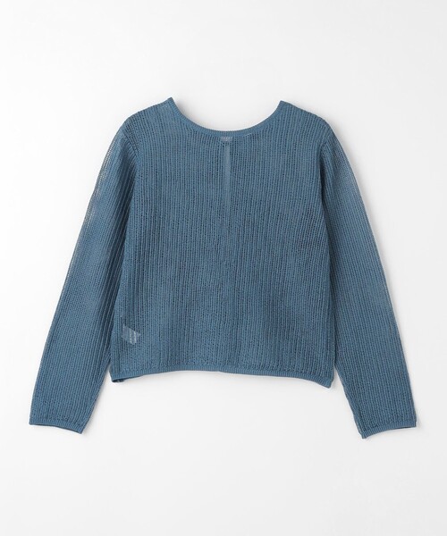 green label relaxing(グリーンレーベルリラクシング)の「メッシュ 2WAY プルオーバー ニット -ウォッシャブル-(ニット/セーター・レディース・ブラック/ナチュラル/コバルトブルー・FREE)」の21枚目の写真