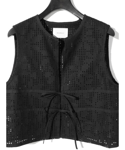 MIDIUMISOLID / ミディウミソリッド MIDIUMISOLID for Ladies シアーワッシャーベスト セール】MIDIUMISOLID for Ladies シアーワッシャーベスト