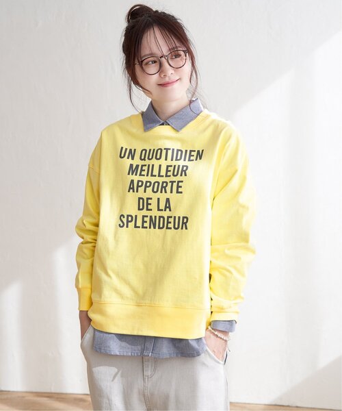 LBC（エルビーシー）の「【sweet web掲載】コットンロゴトレーナーＴＥＥ（Tシャツ/カットソー・レディース・チャコールグレー/ブルー/イエロー/ホワイト・M）」の10枚目の写真