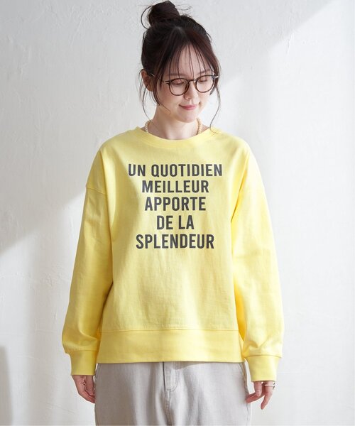 LBC（エルビーシー）の「【sweet web掲載】コットンロゴトレーナーＴＥＥ（Tシャツ/カットソー・レディース・チャコールグレー/ブルー/イエロー/ホワイト・M）」の15枚目の写真