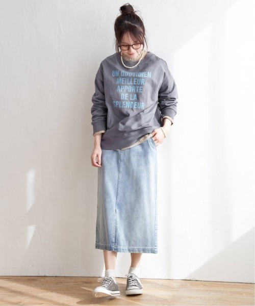 LBC（エルビーシー）の「【sweet web掲載】コットンロゴトレーナーＴＥＥ（Tシャツ/カットソー・レディース・チャコールグレー/ブルー/イエロー/ホワイト・M）」の15枚目の写真