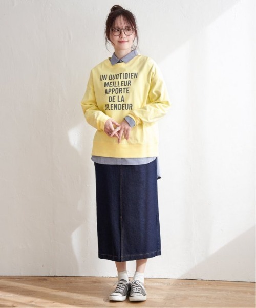 LBC（エルビーシー）の「【sweet web掲載】コットンロゴトレーナーＴＥＥ（Tシャツ/カットソー・レディース・チャコールグレー/ブルー/イエロー/ホワイト・M）」の10枚目の写真