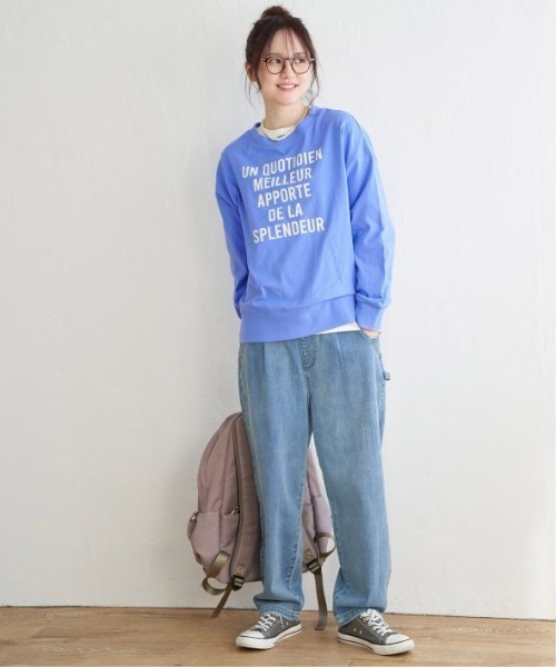 LBC（エルビーシー）の「【sweet web掲載】コットンロゴトレーナーＴＥＥ（Tシャツ/カットソー・レディース・チャコールグレー/ブルー/イエロー/ホワイト・M）」の13枚目の写真