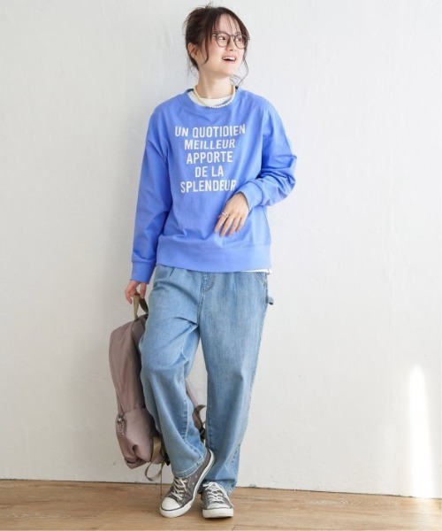 LBC（エルビーシー）の「【sweet web掲載】コットンロゴトレーナーＴＥＥ（Tシャツ/カットソー・レディース・チャコールグレー/ブルー/イエロー/ホワイト・M）」の14枚目の写真