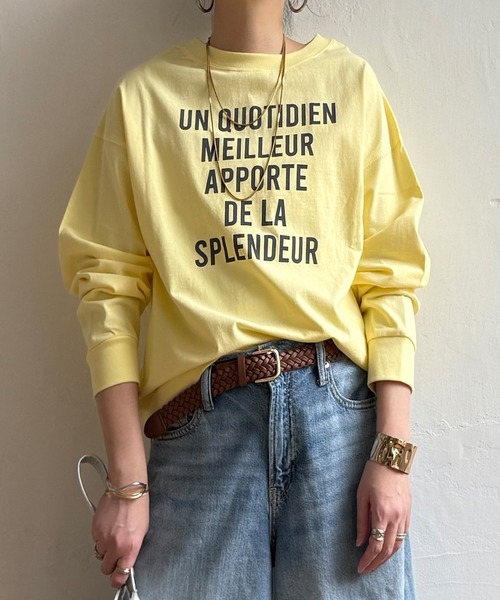 LBC（エルビーシー）の「【sweet web掲載】コットンロゴトレーナーＴＥＥ（Tシャツ/カットソー・レディース・チャコールグレー/ブルー/イエロー/ホワイト・M）」の7枚目の写真