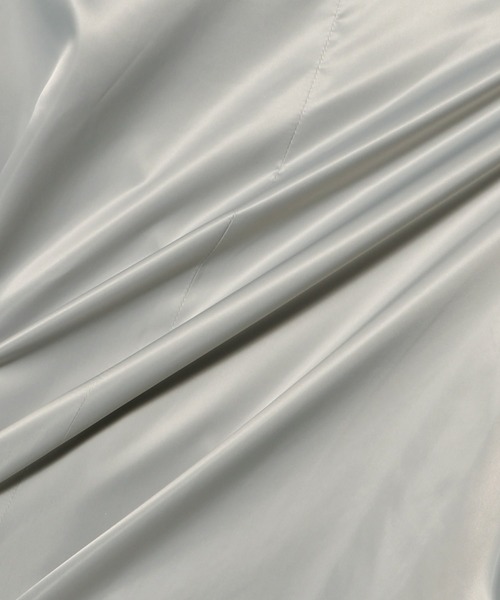 ESTNATION（エストネーション）の「ESTNATION / シャイニーサテン バルマカーンコート（ステンカラーコート・メンズ・ライトグレー/ネイビー・LARGE/MEDIUM）」の11枚目の写真