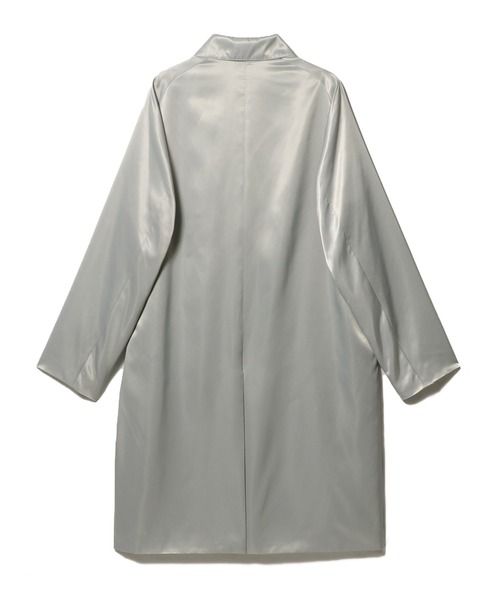 ESTNATION（エストネーション）の「ESTNATION / シャイニーサテン バルマカーンコート（ステンカラーコート・メンズ・ライトグレー/ネイビー・LARGE/MEDIUM）」の6枚目の写真