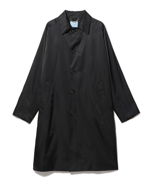 ESTNATION（エストネーション）の「ESTNATION / シャイニーサテン バルマカーンコート（ステンカラーコート・メンズ・ライトグレー/ネイビー・LARGE/MEDIUM）」の15枚目の写真