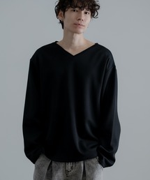 Crownor（クラウノアー）の「裾ドローコード Vネック ロンT（Tシャツ/カットソー）」