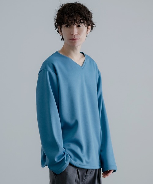 セール】裾ドローコード Vネック ロンT（Tシャツ/カットソー