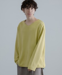 Crownor（クラウノアー）の「裾ドローコード Vネック ロンT（Tシャツ/カットソー）」