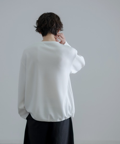 improves（インプローブス）の「裾ドローコード Vネック ロンT（Tシャツ/カットソー・メンズ・ホワイト/ブラック/オリーブ/ブルー/ネイビー/チャコール・MEDIUM/LARGE/SMALL）」の8枚目の写真