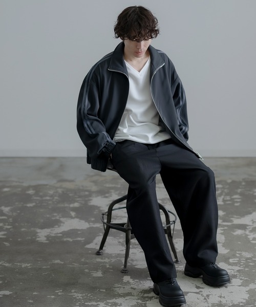 improves（インプローブス）の「裾ドローコード Vネック ロンT（Tシャツ/カットソー・メンズ・ホワイト/ブラック/オリーブ/ブルー/ネイビー/チャコール・MEDIUM/LARGE/SMALL）」の13枚目の写真