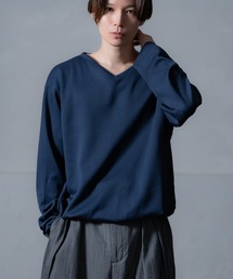 Crownor（クラウノアー）の「裾ドローコード Vネック ロンT（Tシャツ/カットソー）」
