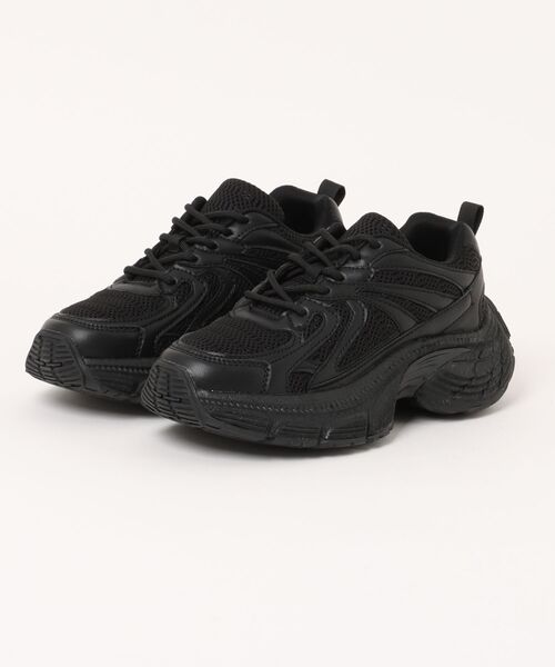 セール】《厚底ワイドソール》レディース メッシュ スニーカー ダッド