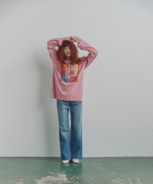 ローズバッド　Tシャツ　CREOLME グラフィックロンT 新品未使用 CREOLME)グラフィックロングTシャツ（Tシャツ/カットソー