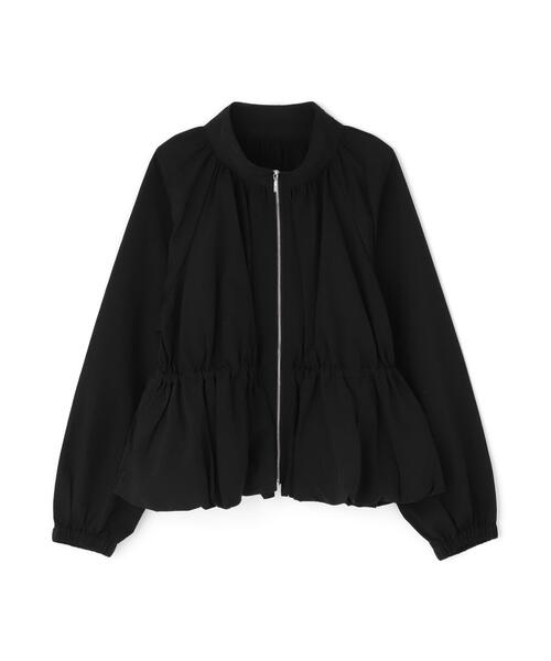 NATURAL BEAUTY BASIC（ナチュラルビューティーベーシック）の「◇スタンドネックバルーンブルゾン（ブルゾン・レディース・ベージュ/ブルー/ブラック・MEDIUM/SMALL）」の9枚目の写真