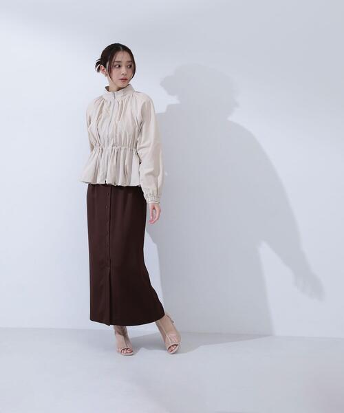NATURAL BEAUTY BASIC（ナチュラルビューティーベーシック）の「◇スタンドネックバルーンブルゾン（ブルゾン・レディース・ベージュ/ブルー/ブラック・MEDIUM/SMALL）」の20枚目の写真
