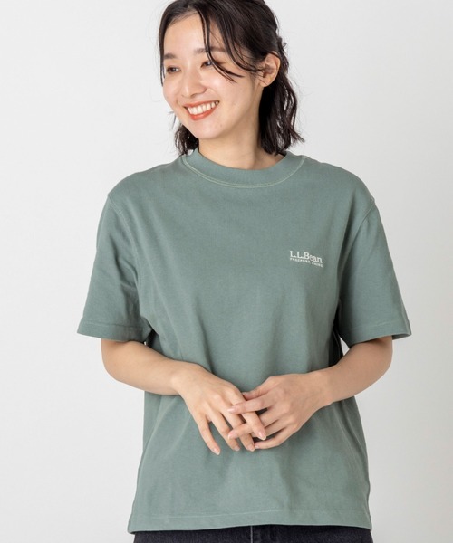 L.L.Bean(エルエルビーン)の「【JAPAN EDITION】ユニオン・ショートスリーブ・ティ(Tシャツ/カットソー・レディース・ピンク/ホワイト/ライトグレー/ダークグリーン・MEDIUM)」の3枚目の写真