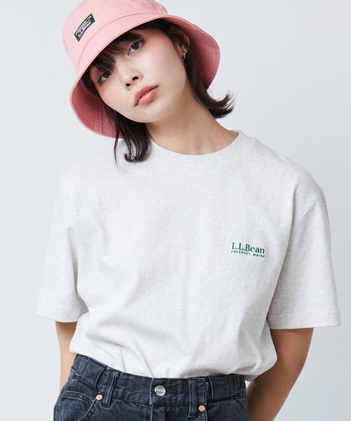 L.L.Bean(エルエルビーン)の「【JAPAN EDITION】ユニオン・ショートスリーブ・ティ(Tシャツ/カットソー・レディース・ピンク/ホワイト/ライトグレー/ダークグリーン・MEDIUM)」の17枚目の写真