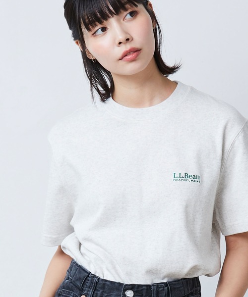 L.L.Bean(エルエルビーン)の「【JAPAN EDITION】ユニオン・ショートスリーブ・ティ(Tシャツ/カットソー・レディース・ピンク/ホワイト/ライトグレー/ダークグリーン・MEDIUM)」の18枚目の写真